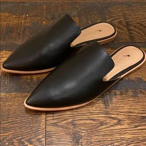Madewell leather Gemma mules shoes g8388 black